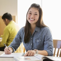 Image of a happy student.